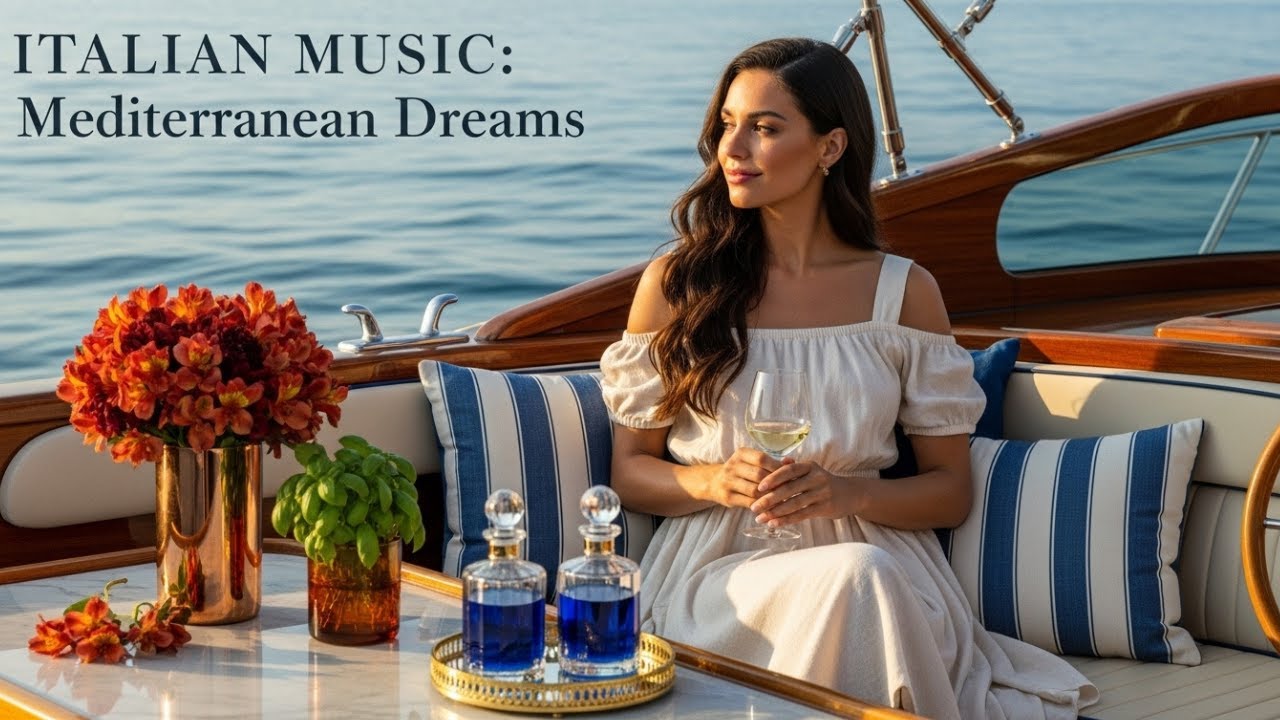 Romantic Italy Views 🎶 Mediterranean Instrumental Music for Relaxing Moments | 4K