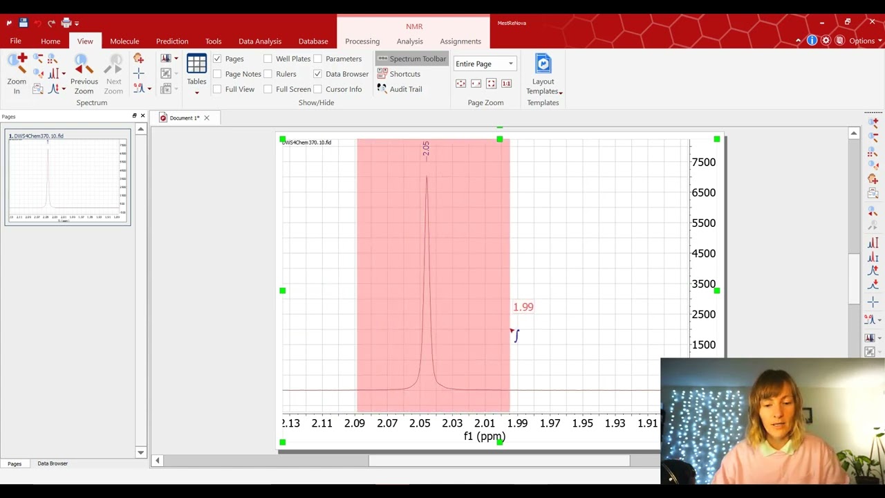 How to process 1H NMR data using Mnova