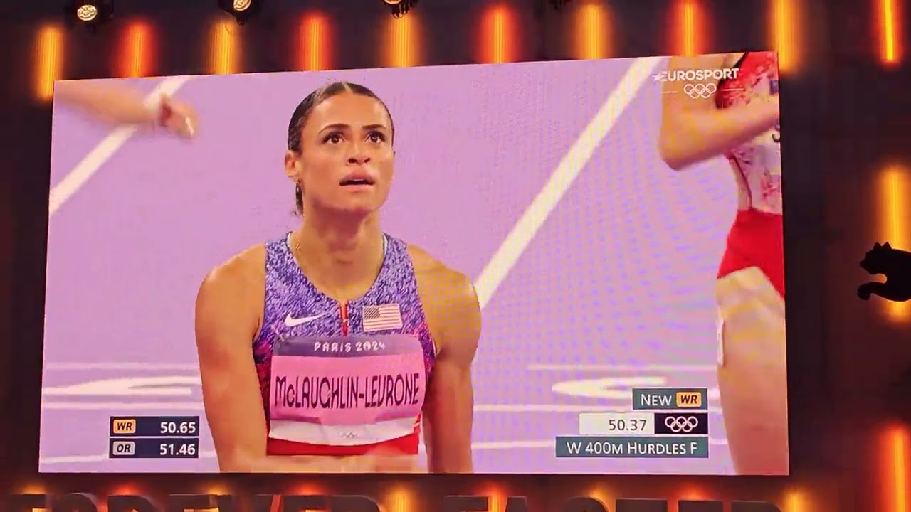 Paris 2024 - Women 400 metre Hurdles - World Record for Sydney McLaughlin-Levrone