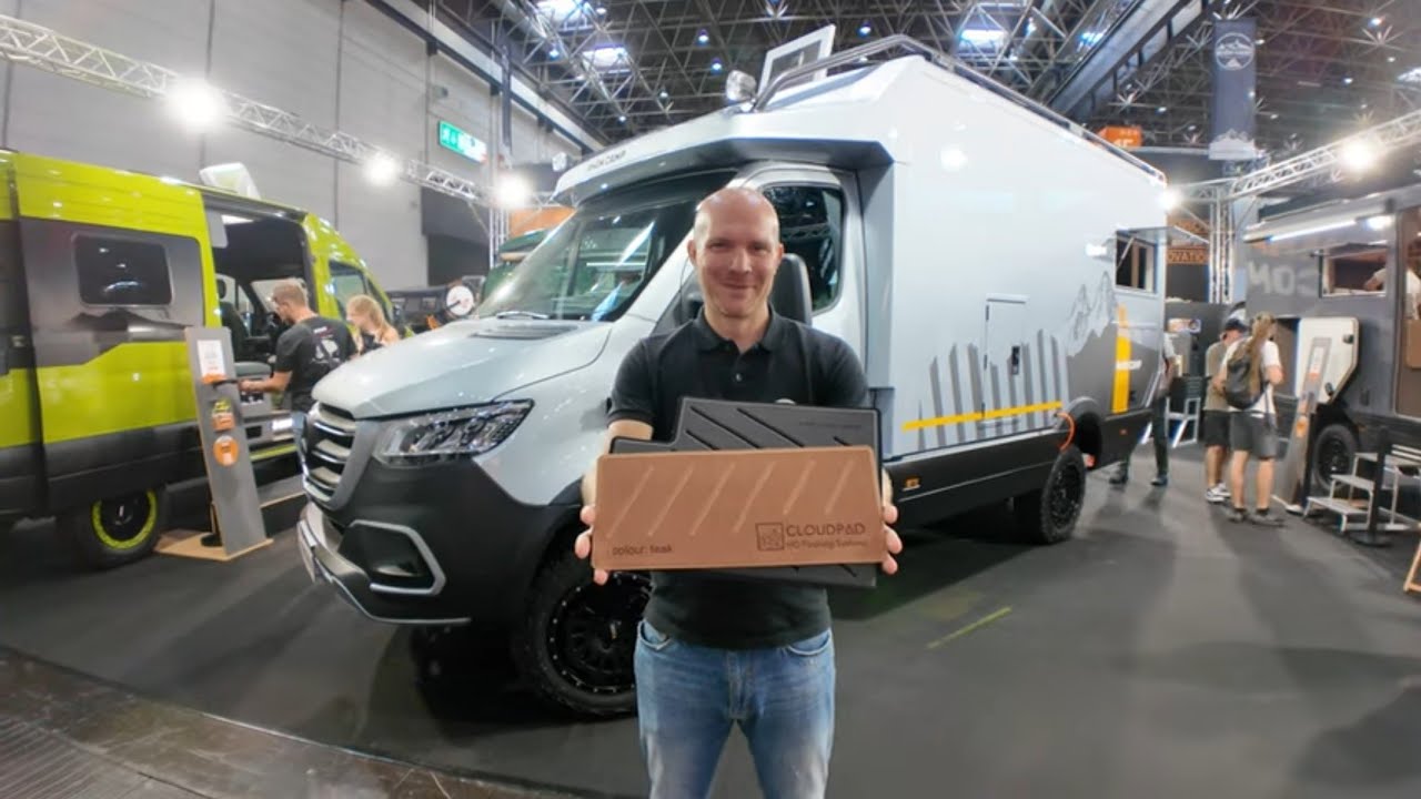 Wohnmobil Fußbodenheizung ohne Strom Cloudpad im  Rhöncamp Caravan Salon 2024 Messe Neuheiten