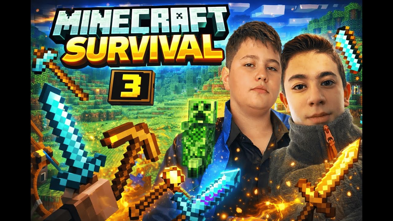ARKADAŞIMLA MİNECRAFT OYNADIK #3\minecraft survival #3
