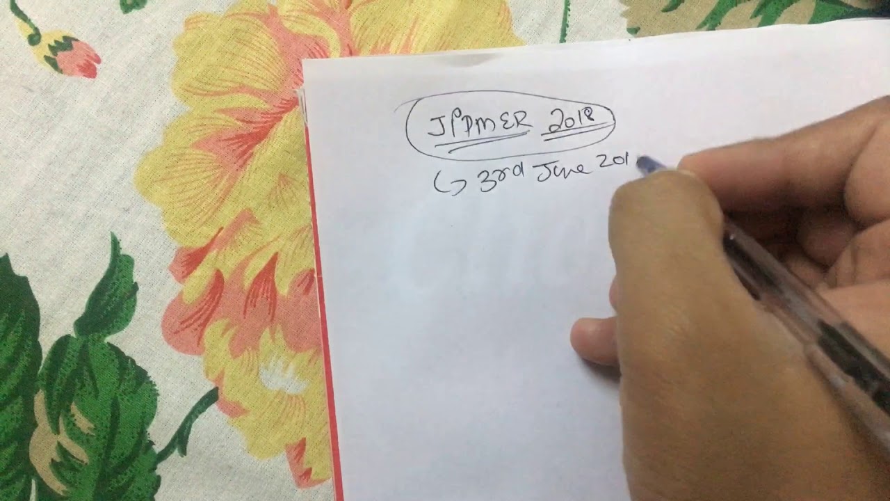 JIPMER 2018 LAST DAY TOPIC REVISON