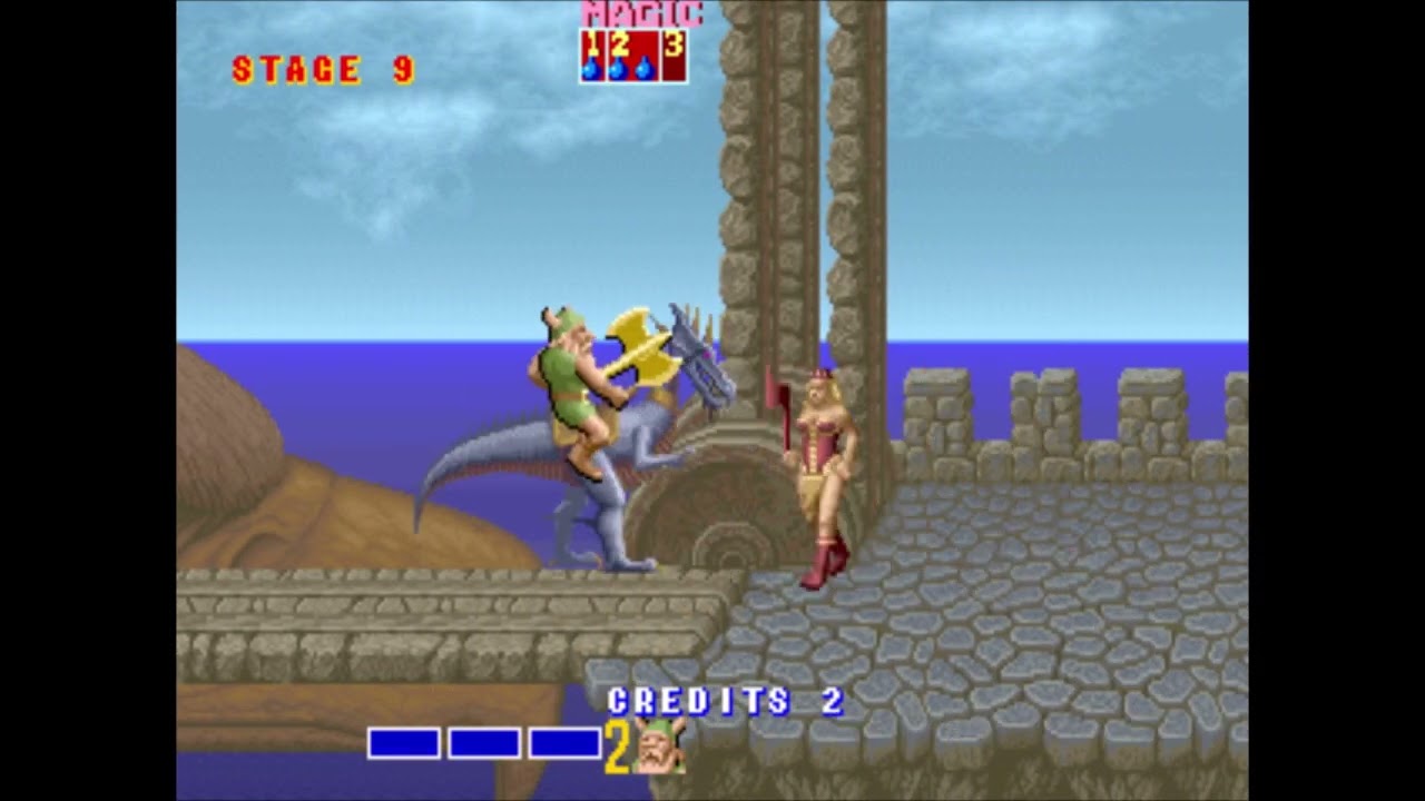 Goldenaxe  Strategy 1 coin clear  Gilius
