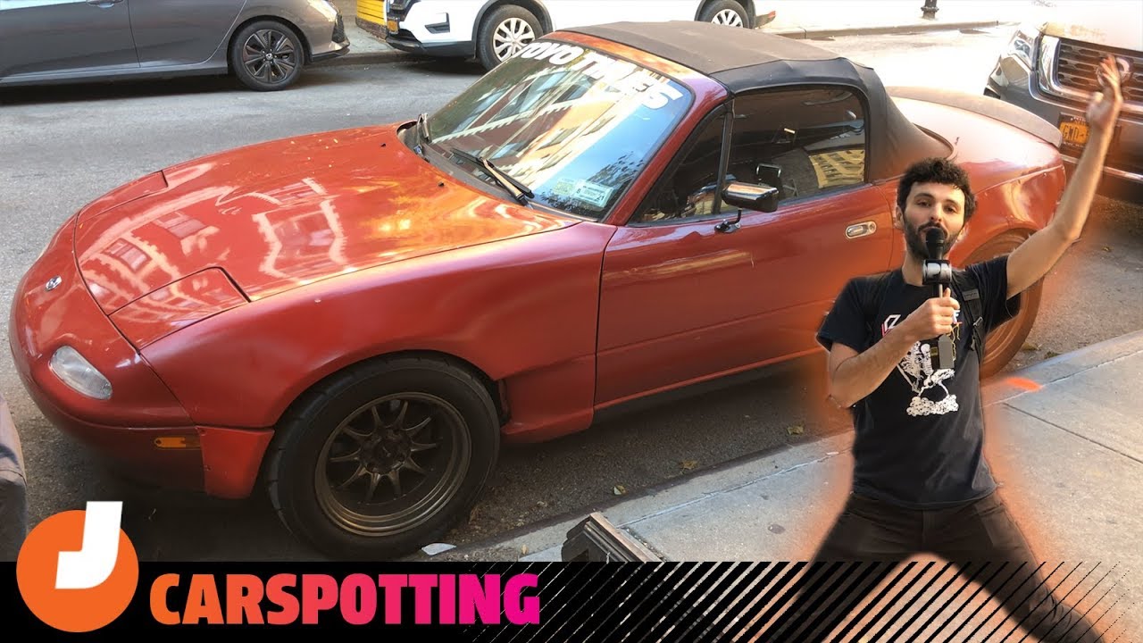Nothing Says Determination Like A Caged Miata Parked In Manhattan | Carspotting | Jalopnik