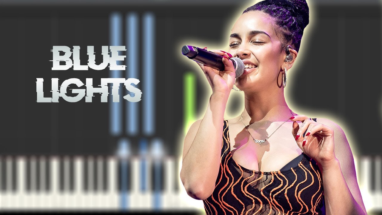 Jorja Smith - Blue Lights | Instrumental Piano Tutorial / Partitura / Karaoke / MIDI