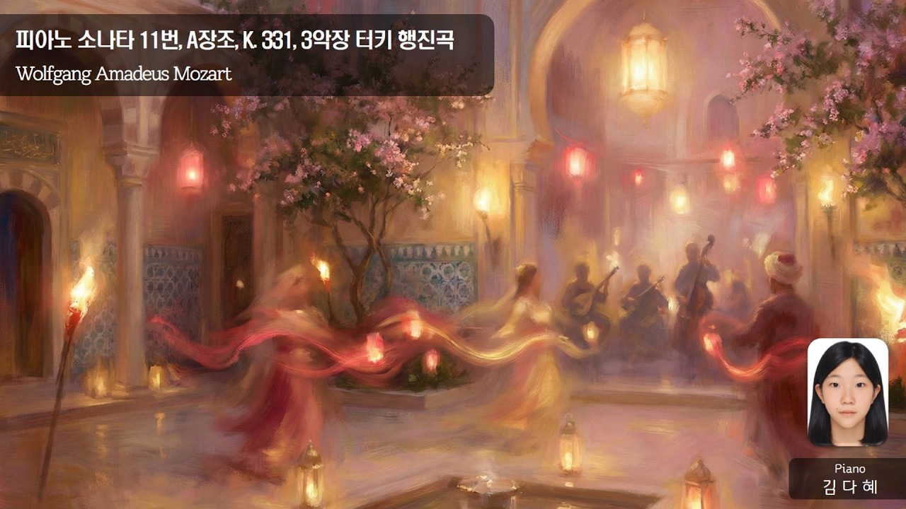 W. A. Mozart – 피아노 소나타 11번, A장조, K. 331, 3악장 터키 행진곡 - 김다혜