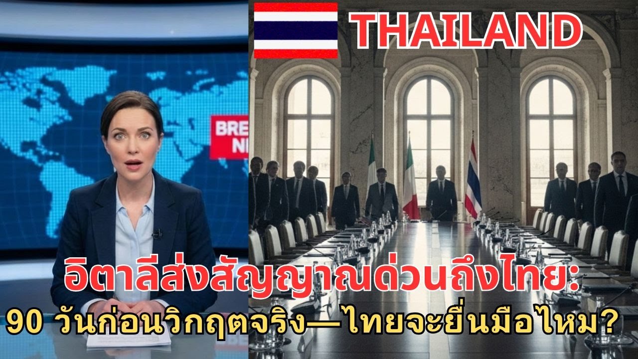 อิตาลีส่งสัญญาณด่วนถึงไทย: 90 วันก่อนวิกฤตจริง—ไทยจะยื่นมือไหม?