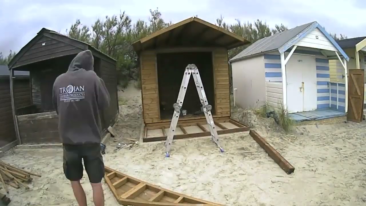 Beach hut build with Dismantle of existing one