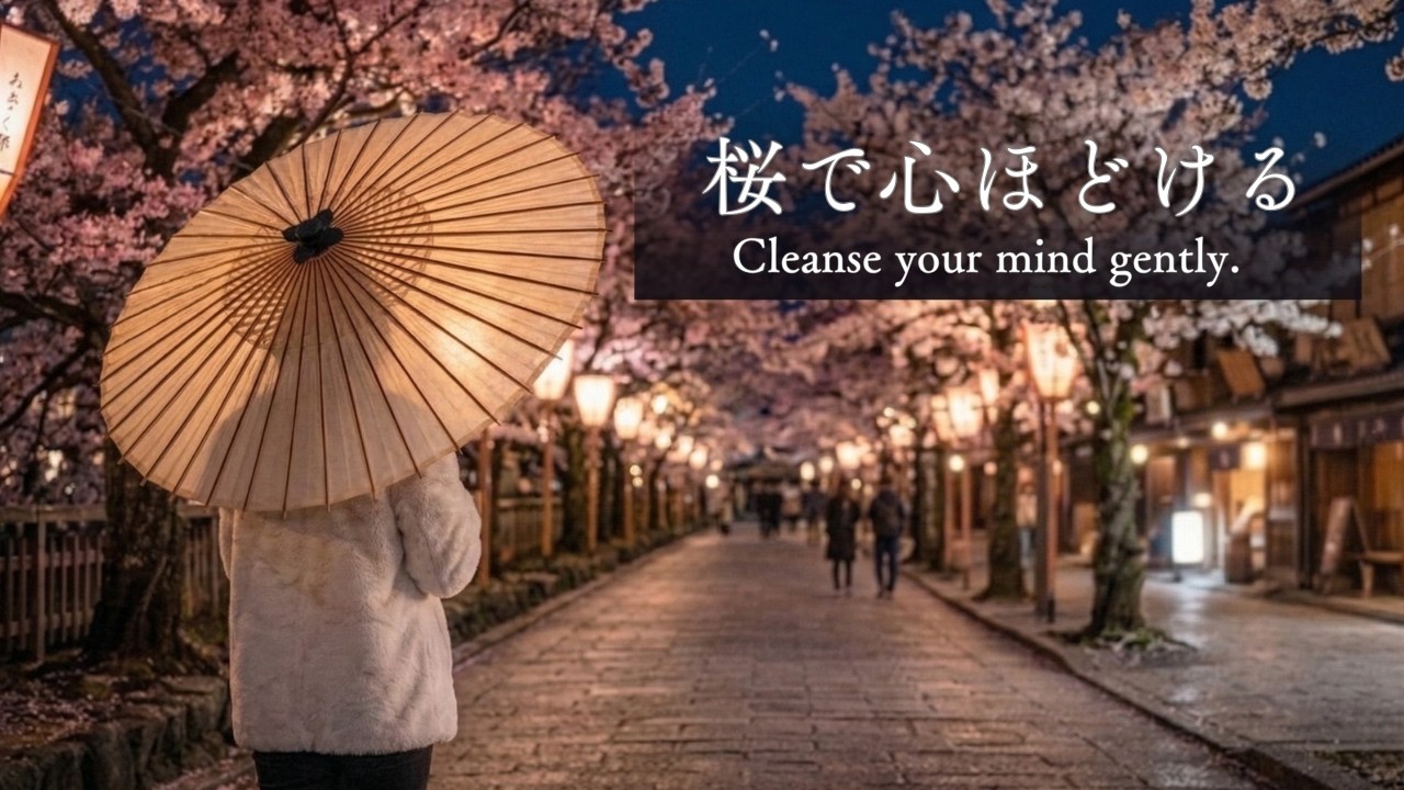 【落ち着く夜ピアノ】A Quiet Spring Night in Japan 🌸 Healing Lofi & Piano for Exhausted Souls