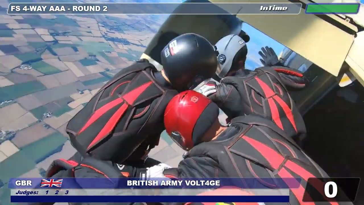 British Skydiving 4 way Formation Skydiving Nationals 2022 - British Army Volt4ge