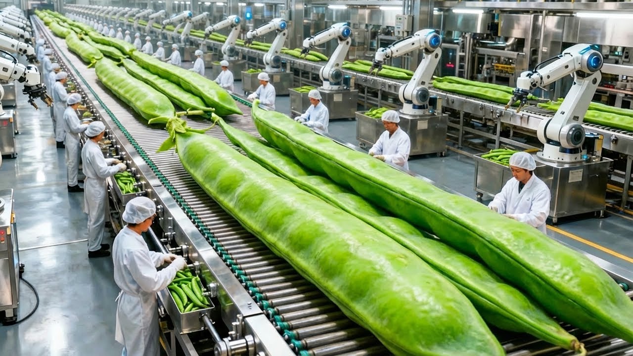 Inside a Modern American Pea Factory: How Millions of Tons of Peas Are Cooked, Canned (Full Process)