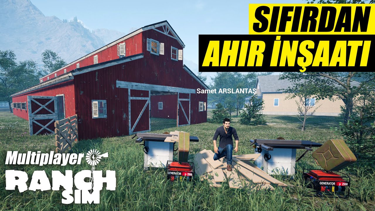 BÜYÜK AHIR İNŞAATI // İLK DEFA MULTIPLAYER OYNUYORUZ | RANCH SIMULATOR !!