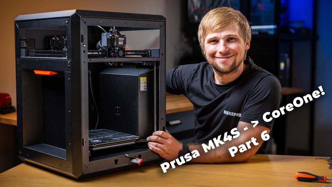 Prusa MK4S → CoreOne conversion kit: Bočnice, rukojeť, NFC a kryt elektroniky | Díl 6/7