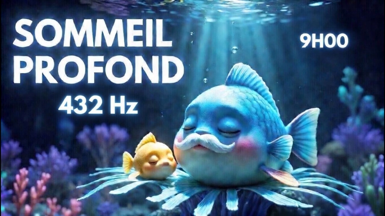 🔴 Aquarium Sommeil Profond 432Hz 🌊 Poissons Peluches (Live 24/7)