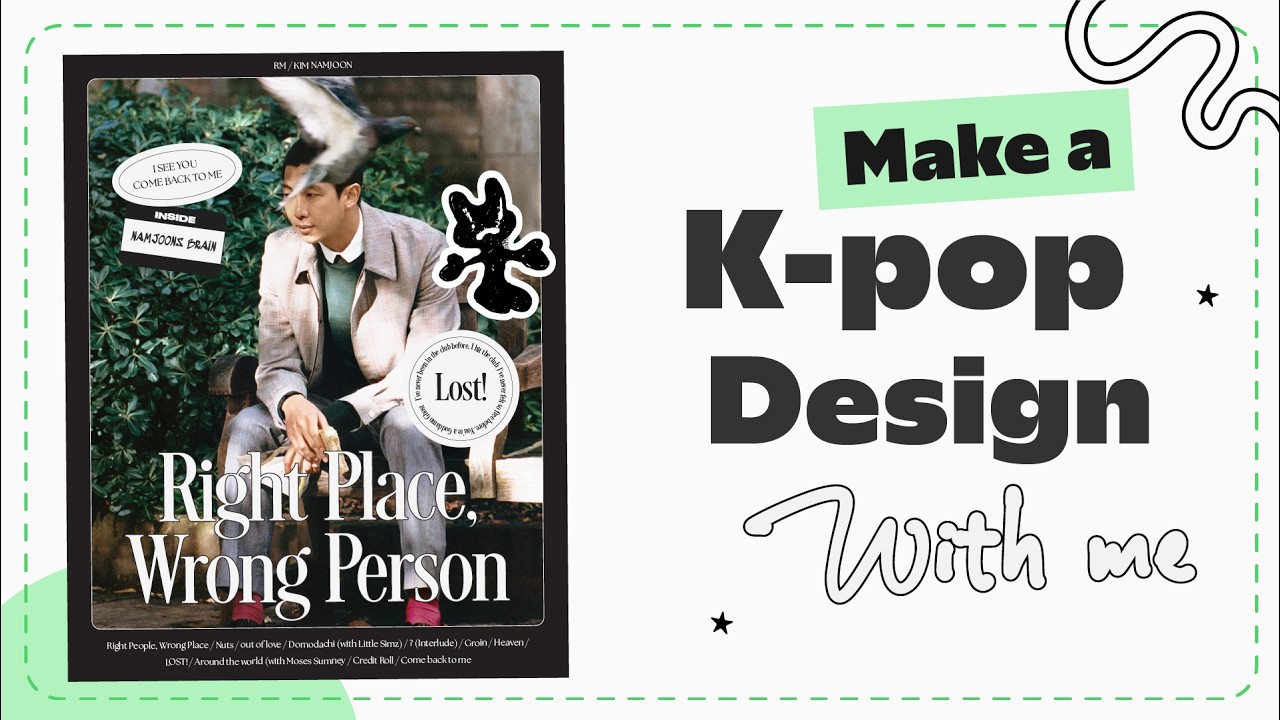 How to make a K-pop Poster in Illustrator | RM (BTS) RPWP