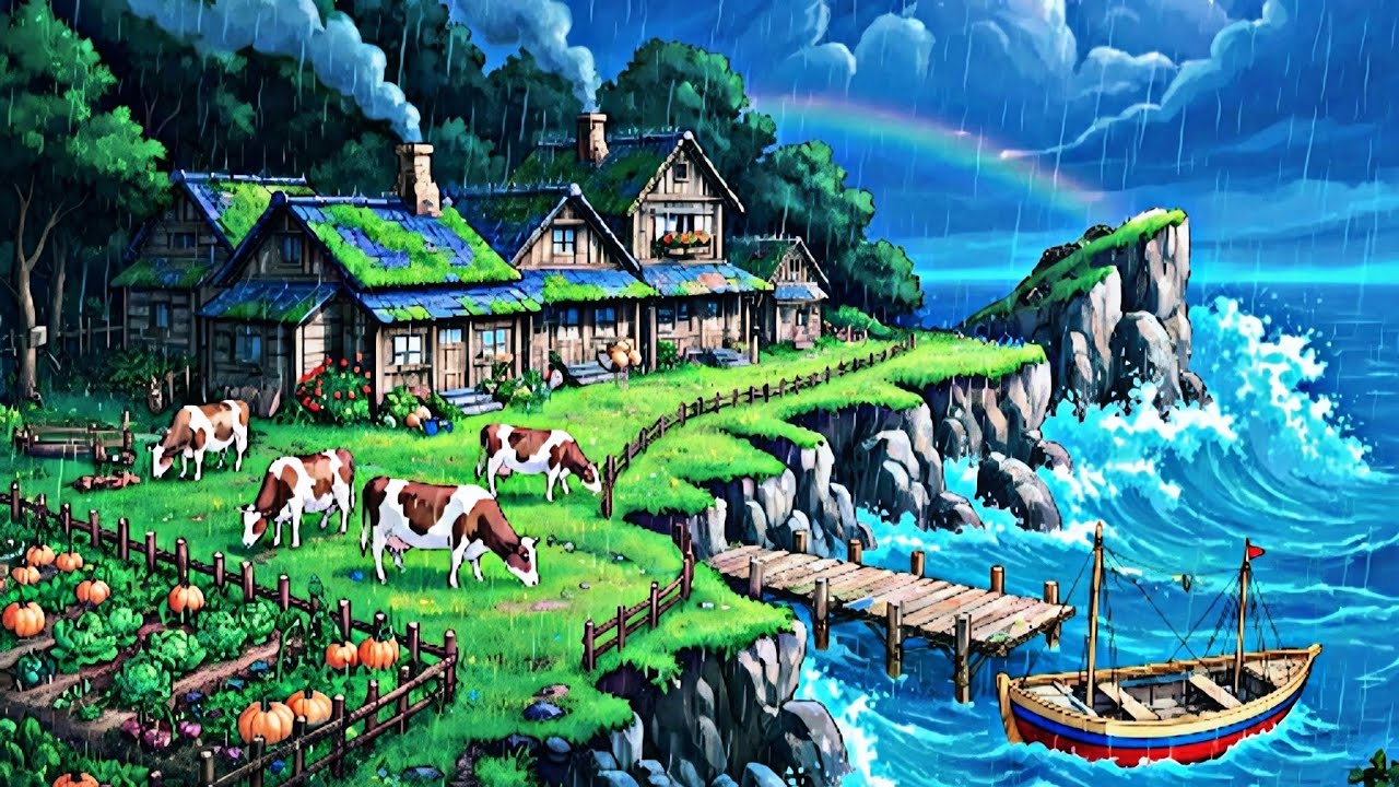 Rainbow After the Storm | A Heartwarming Family Story in Studio Ghibli Style