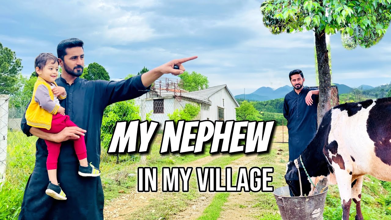 Awesome Weather ☁️with my nephew✨ in my  beautiful Village 🌸|Village life | hamza ali
