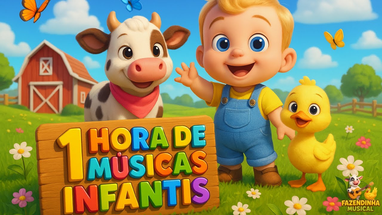 🎵 1 Hora de Música Infantil 🐷 - Fazendinha Musical 🎶🌈
