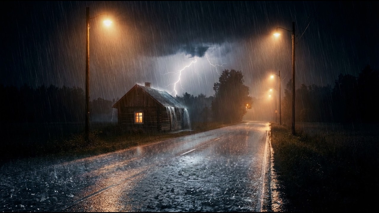 Rain Sounds For Insomnia – Fall Asleep Instantly With Heavy Rain & Thunder