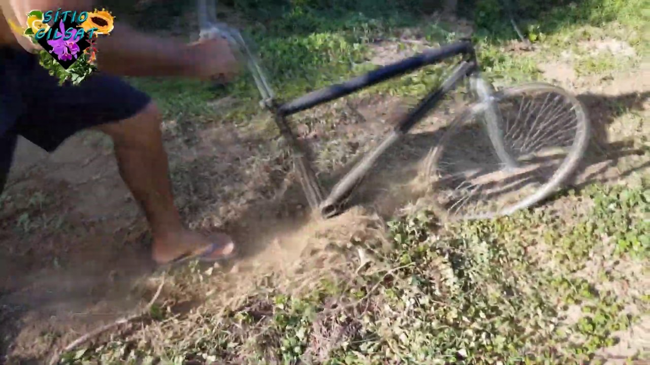 ENXADA PORTÁTIL FEITO DE UMA BICICLETA #CultivodePlantas