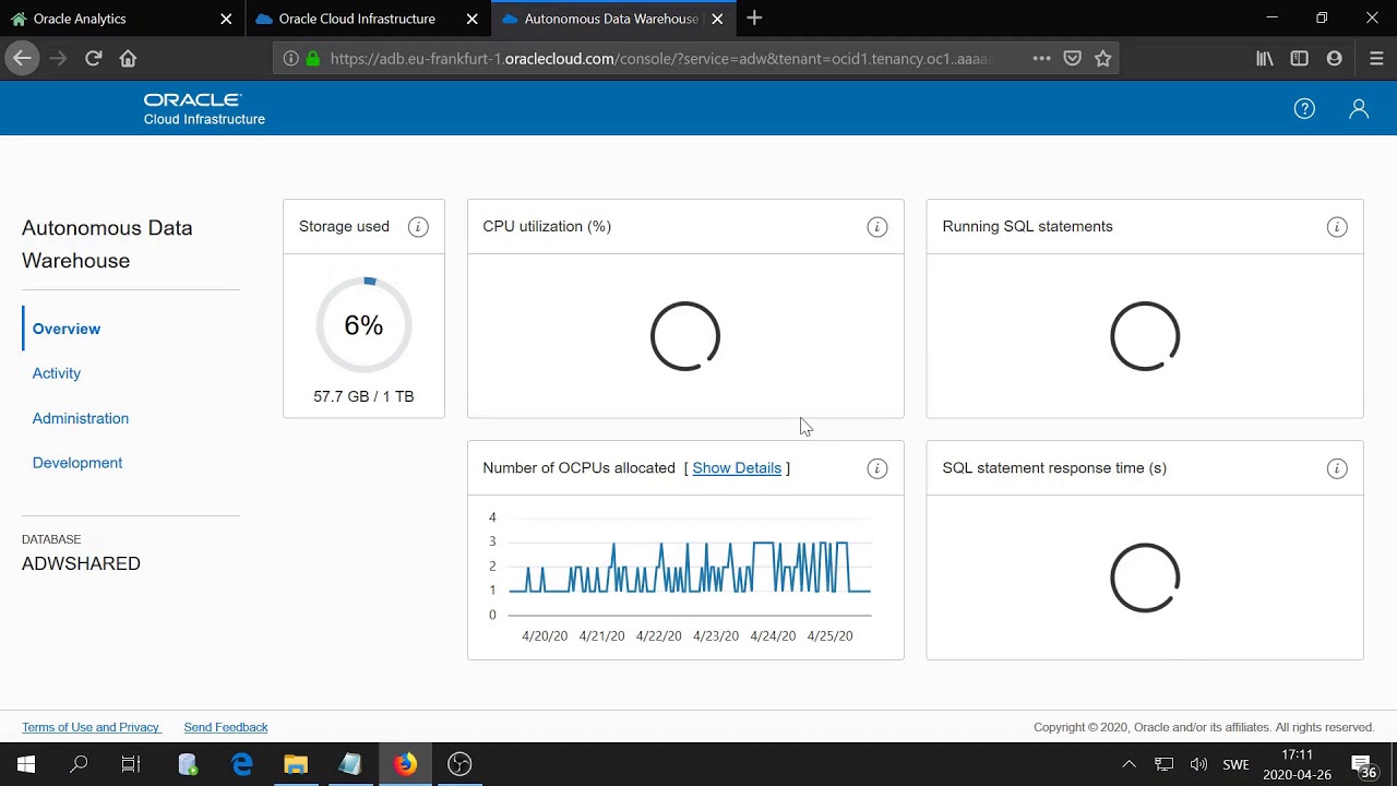 Oracle APEX and OAC - Part 3: Create an application quickly with embedded analytics dashboards