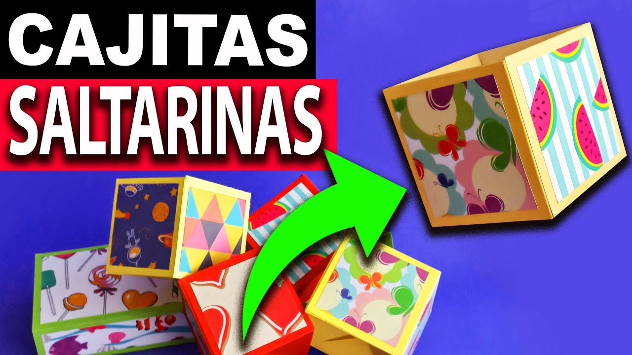 🎊 CÓMO HACER CAJITAS SALTARINAS 🎉, DIY HOW TO MAKE JUMPING BOXES, cajitas sorpresa, caja explosiva