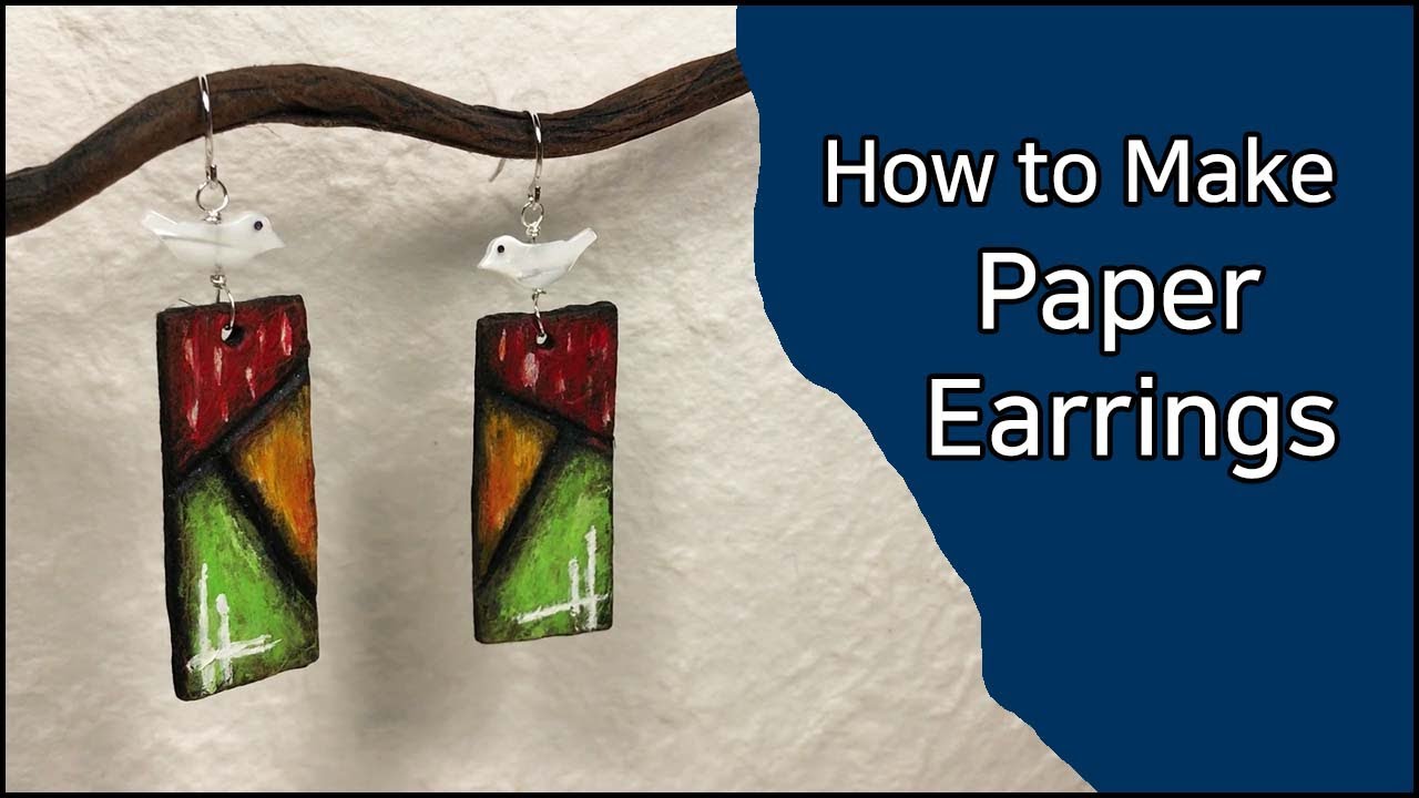 How to Make Paper Earrings | Paper Jewelry Making