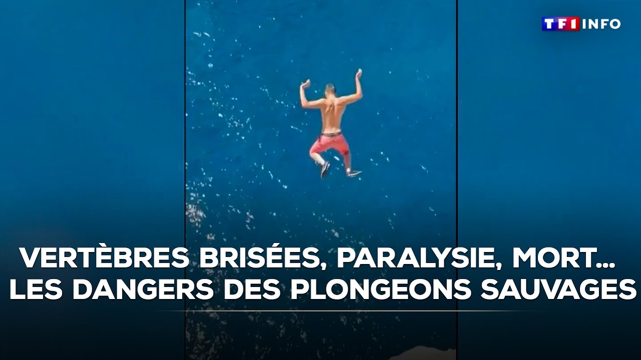 ENQUÊTE - Vertèbres brisées, paralysie, mort… Les dangers des plongeons sauvages｜TF1 INFO