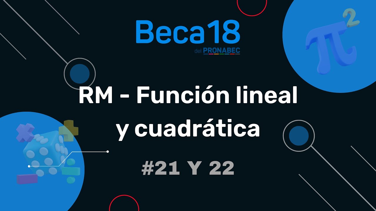 SESION 21 y 22 - Función lineal y cuadrática - RM | BECA 18