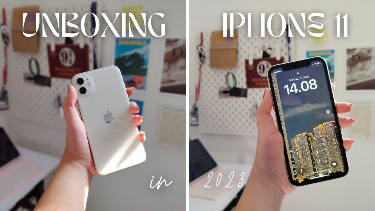 🌱Iphone 11  (White) in 2023 unboxing! + accessories📲