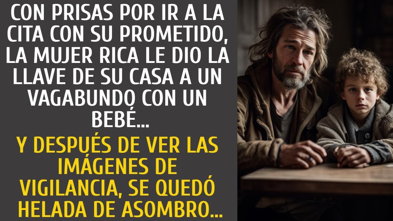 Con prisas por ir a la cita con su prometido, la mujer rica le dio la llave de su casa un vagabundo…
