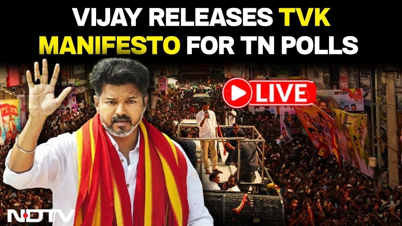 Vijay Speech Today LIVE | Vijay Releases Manifesto | TVK Vijay | Tamil Nadu Election | Vijay Rally