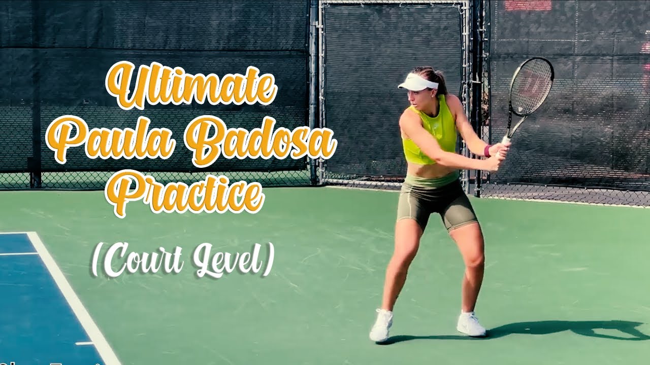 Ultimate Paula Badosa Practice Court Level View #tennis #badosa #San Diego 2022 #court level