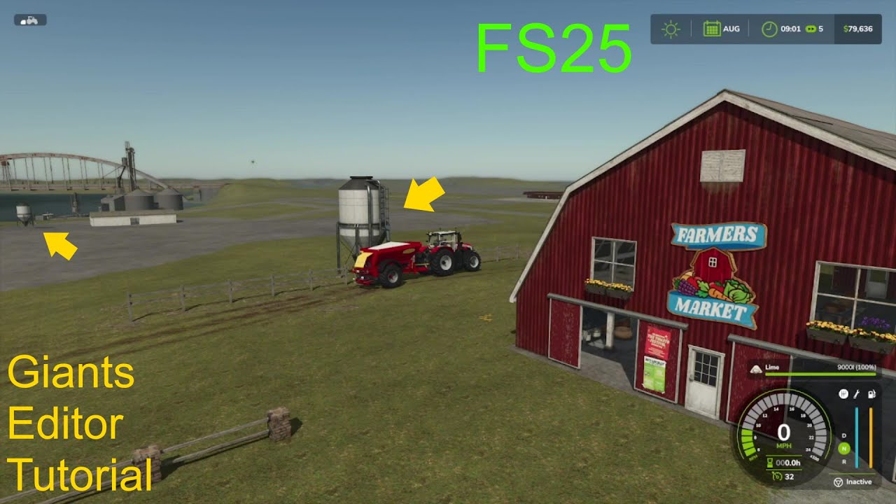 Учебное пособие по редактору Giants | Как добавить 4 станции Lime на карту FS25 | Шаг 72
