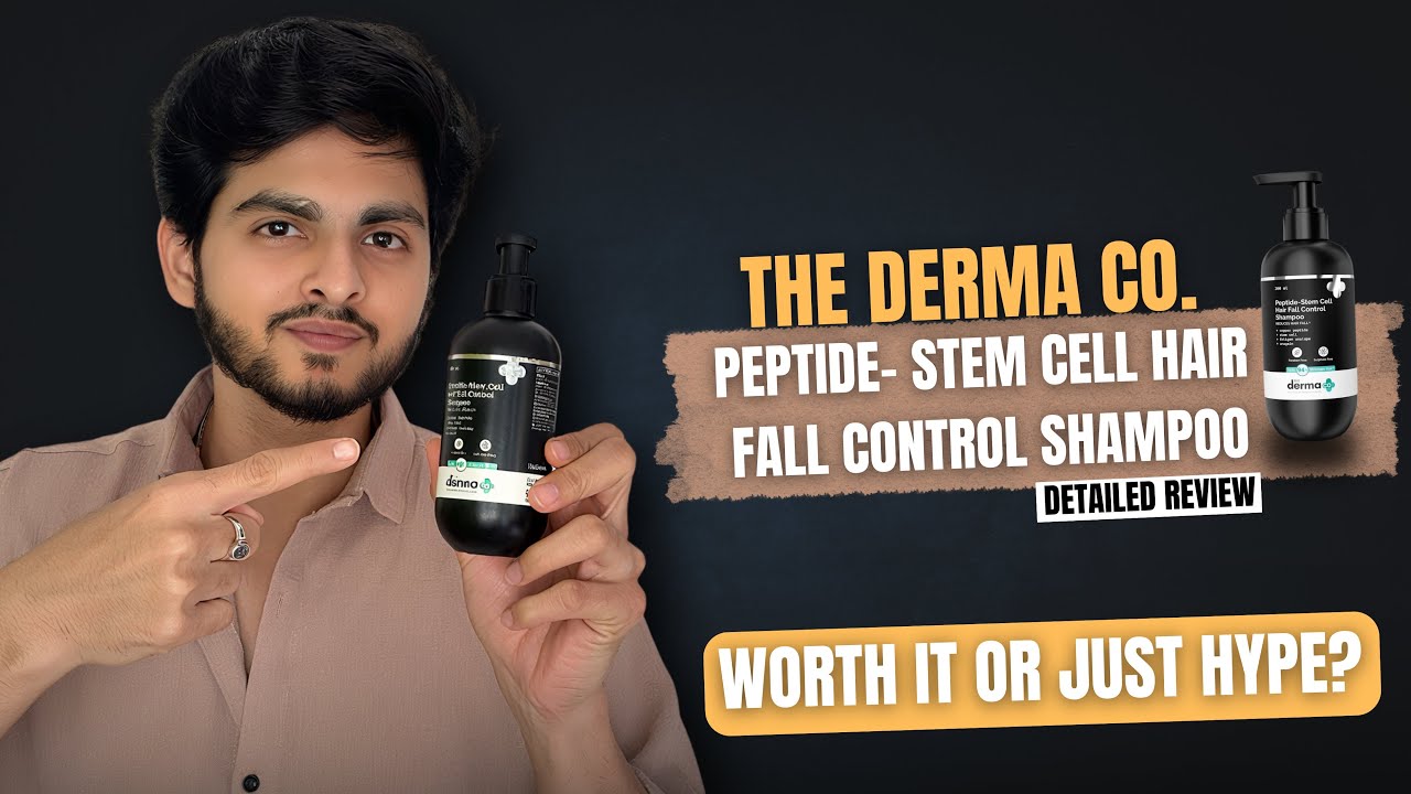 The Derma Co Peptide Stem Cell Shampoo Review | Is This The Best Shampoo for Hair Fall?