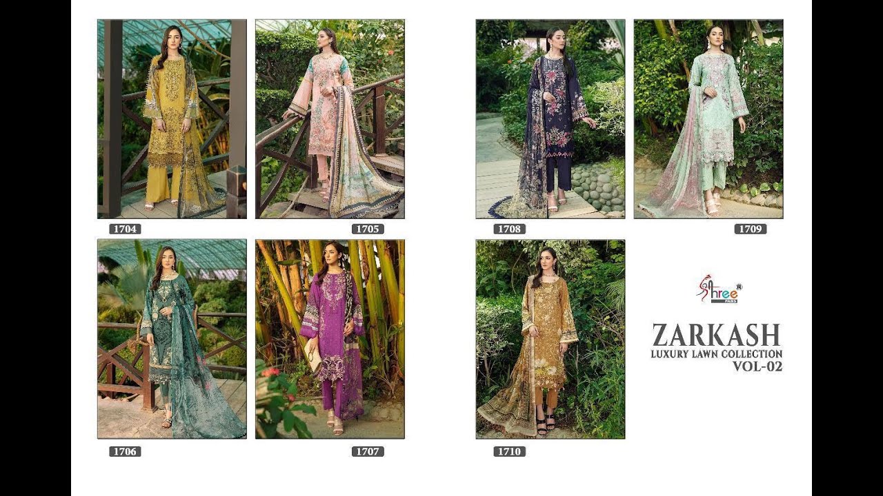 Shree Fabs Zarkash Luxury Lawn Collection Vol 2 Pakistani Suit||Latest Design of Pakistani lawn Suit