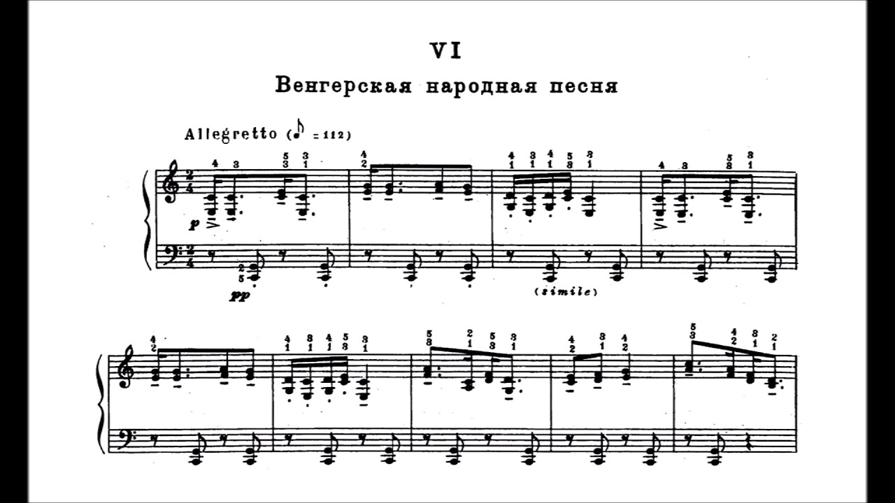 Béla Bartók - 10 Easy Pieces, Sz. 39
