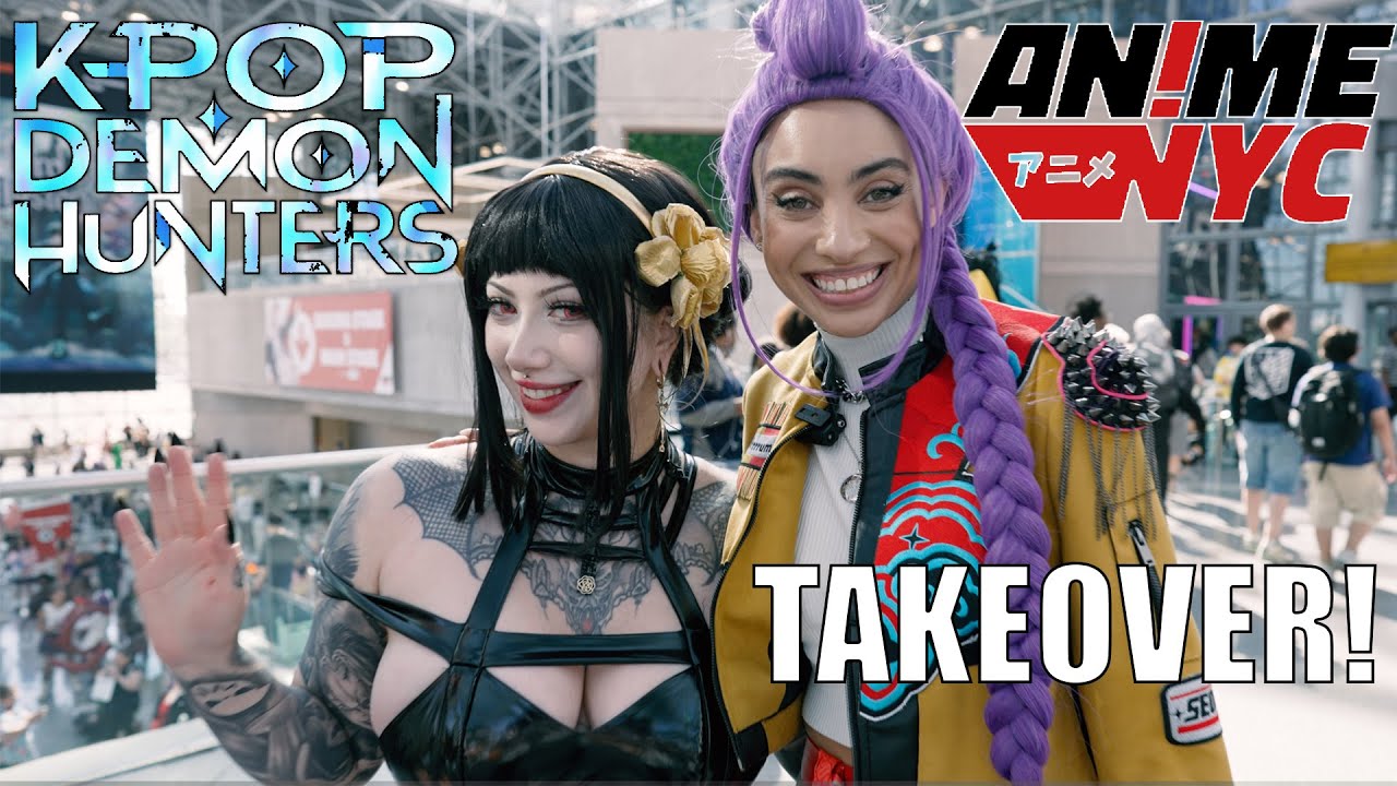 Real-life Rumi from KPop Demon Hunters TAKES OVER Anime NYC 2025! (4K Cosplay)
