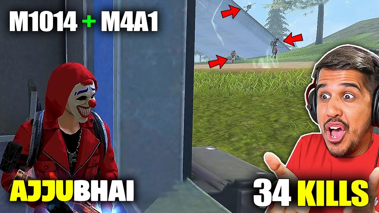 AJJUBHAI WITH M1014 + M4A1 OP SQUAD PLAY WITH @DesiGamers_ - FREE FIRE HIGHLIGHTS