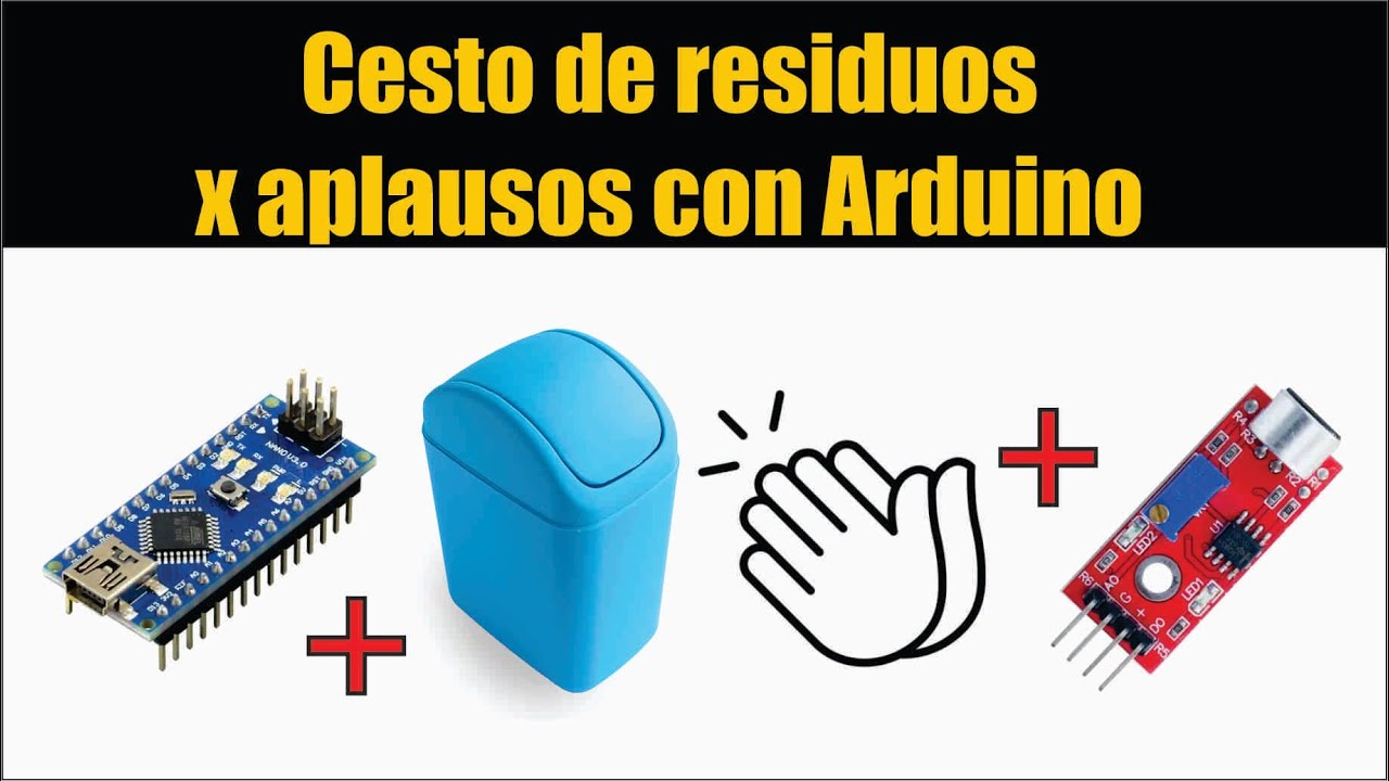 ✅ Cesto de residuos controlado por aplausos con Arduino y servo