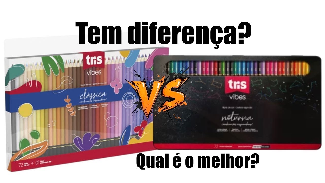 Lapis de cor TRIS VIBES NOTURNA VS TRIS VIBES - Qual dos dois é o melhor? Tem alguma diferença?