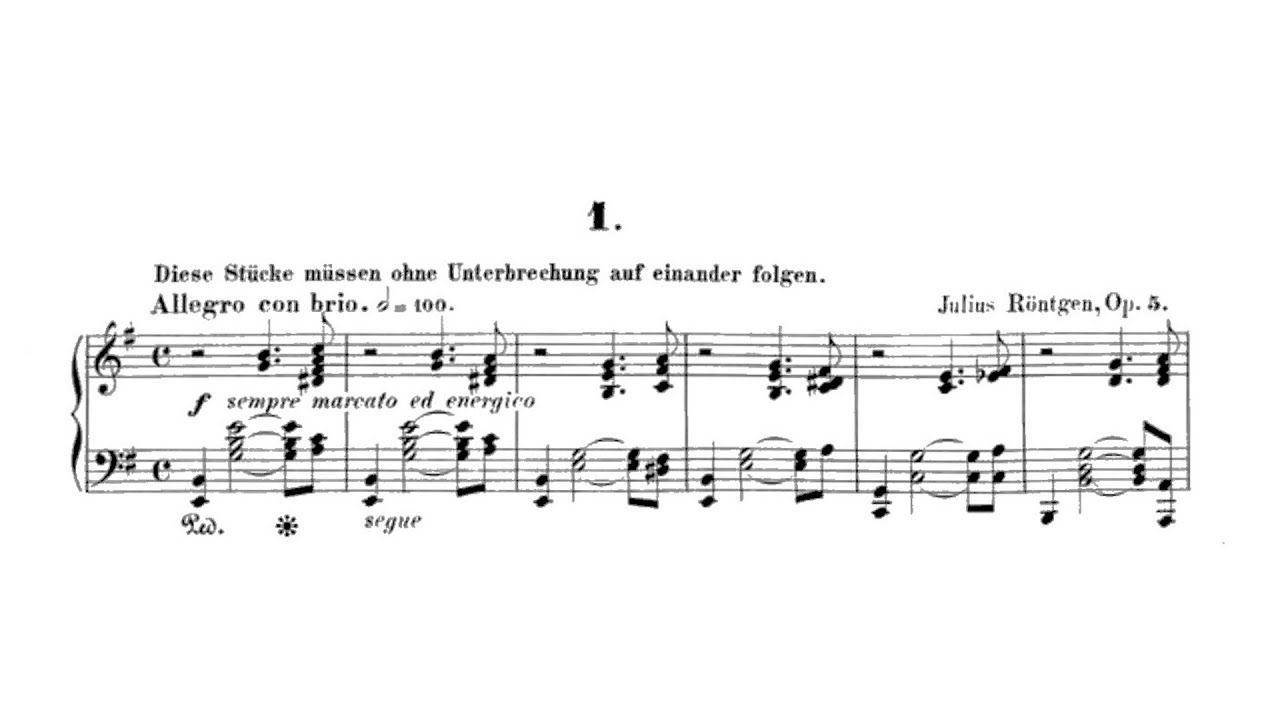 Julius Röntgen –  Ein Cyclus von Phantasiestücken