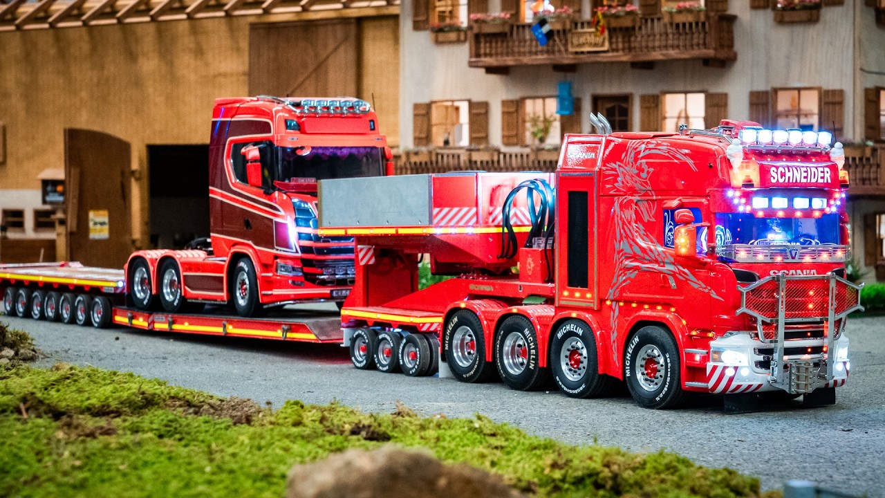 так много фантастических RC грузовиков Scania|MAN|Benz|Volvo на выставке Modell Leben Эрфурт 2023