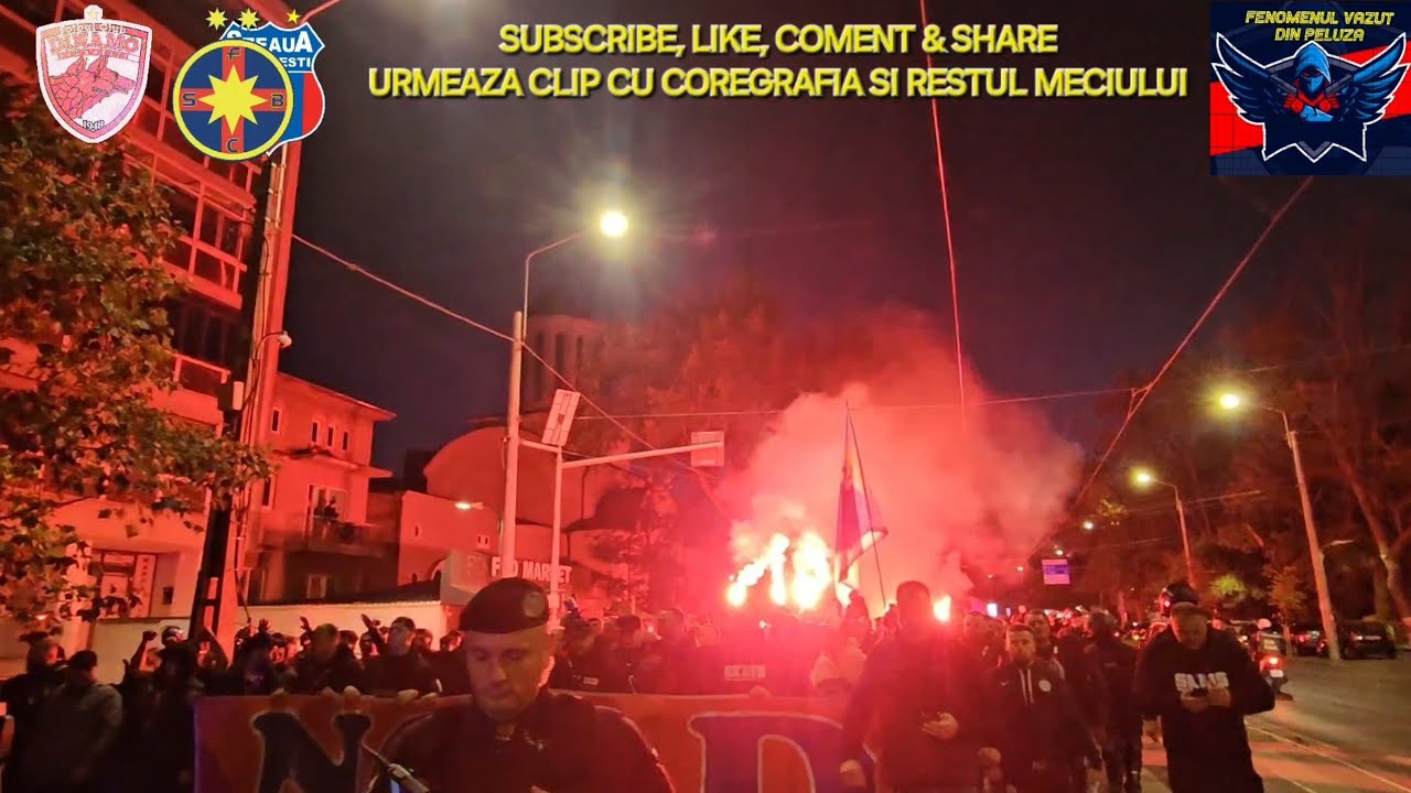 CORTEO Peluza Nord la meciul dinamo 0 -2 -STEAUA(FCSB)- Romanian Ultras 20.10.2024