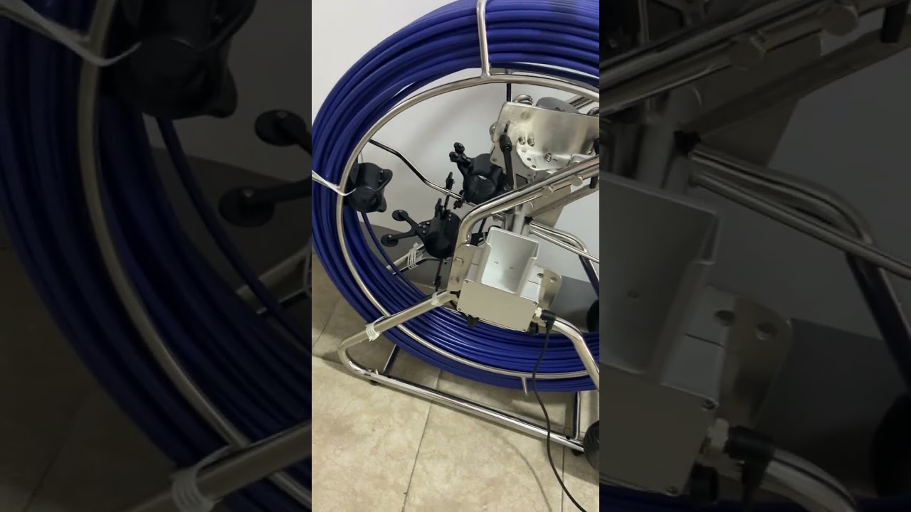 waterproof CCTV sewer drain inspection camera with pan and tilt camera, push rod cable