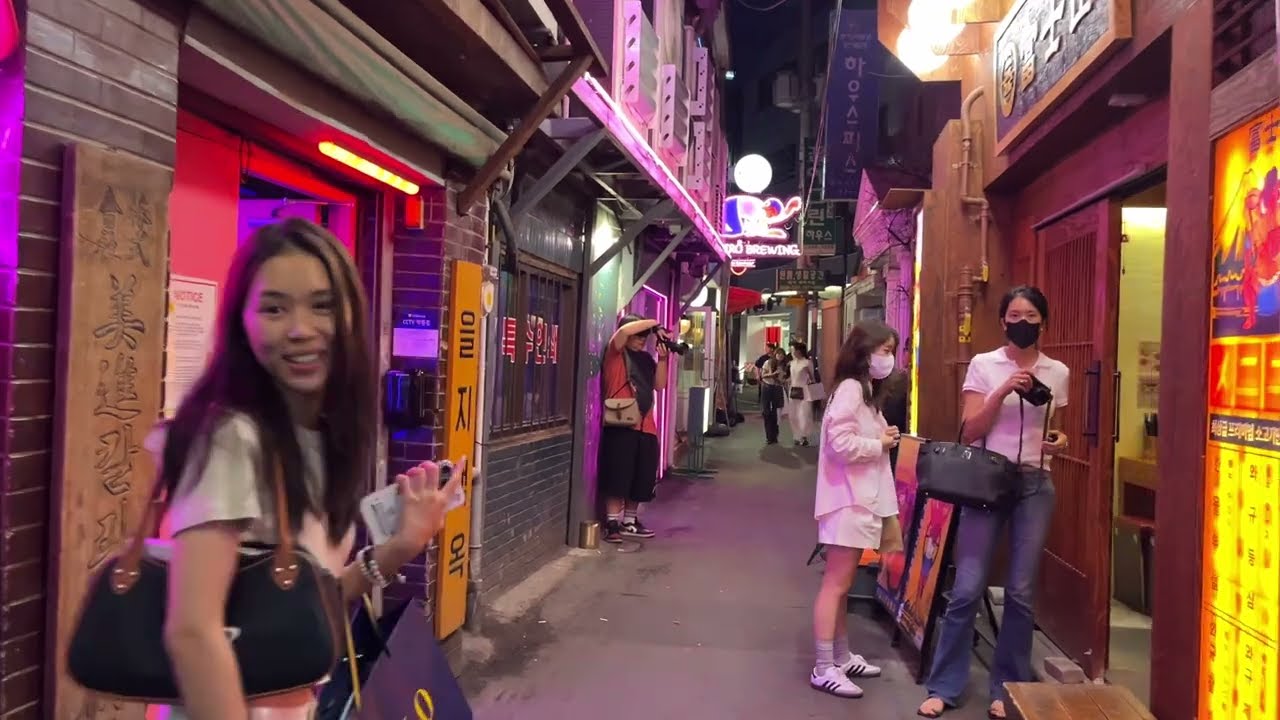 4K 힙지로 을지로 토요일밤 젊음가득 / Euljiro Seoul Korea.