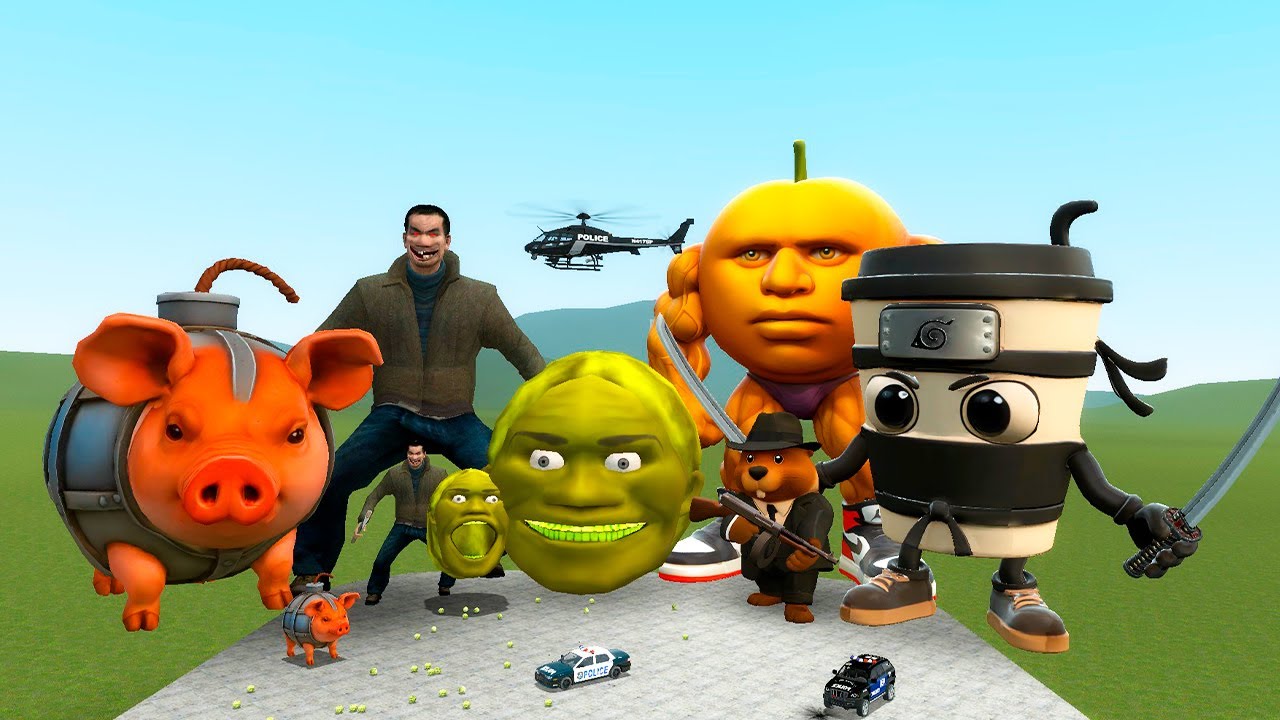 NEW MECHA AXEMAN Vs All LIN GANG MELON FAMILY Vs ITALIAN AI BRAINROT MEMES In Garry's Mod