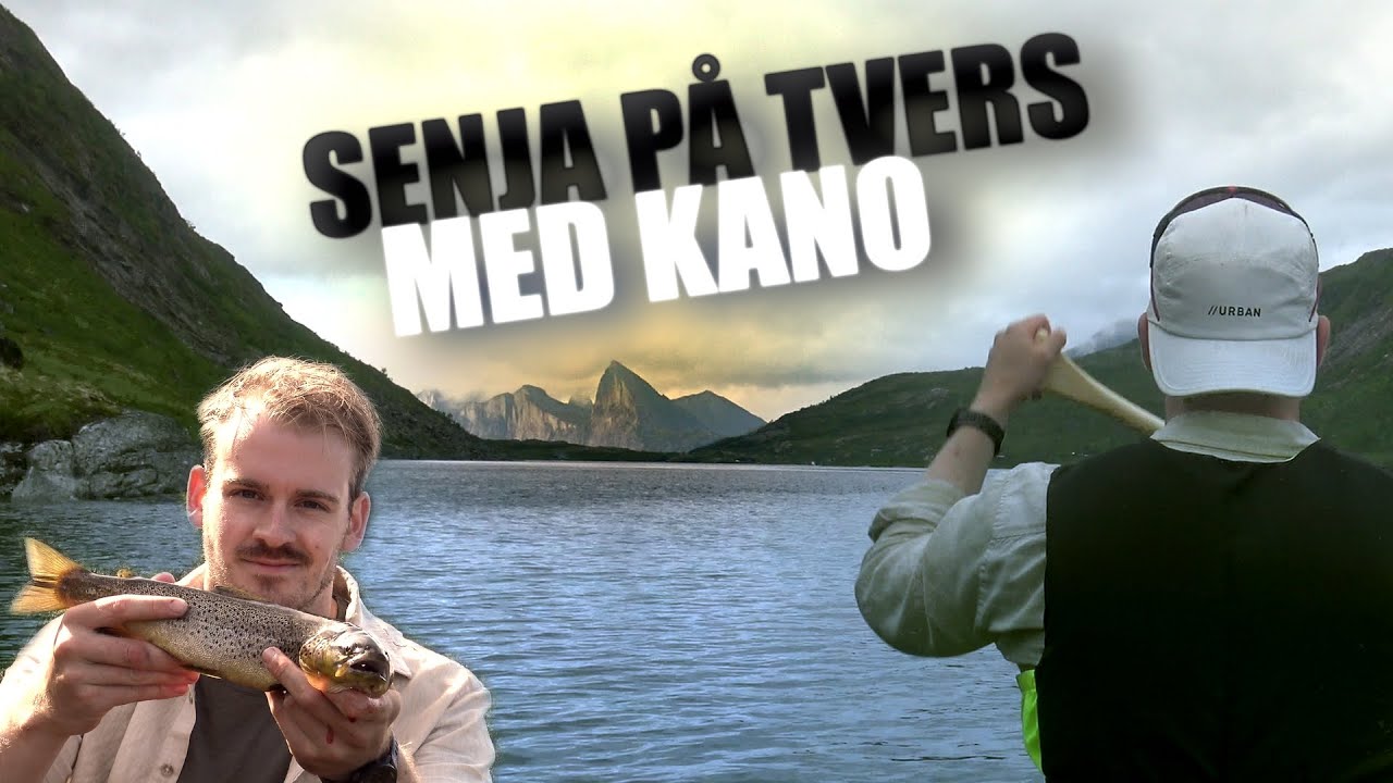 Senja på tvers med kano