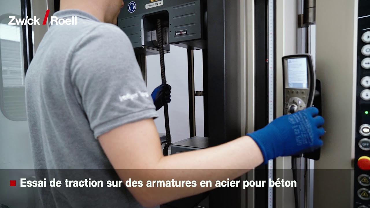 Essais de traction sur armatures - barres et torons : mesure de l'allongement avec extensomètre