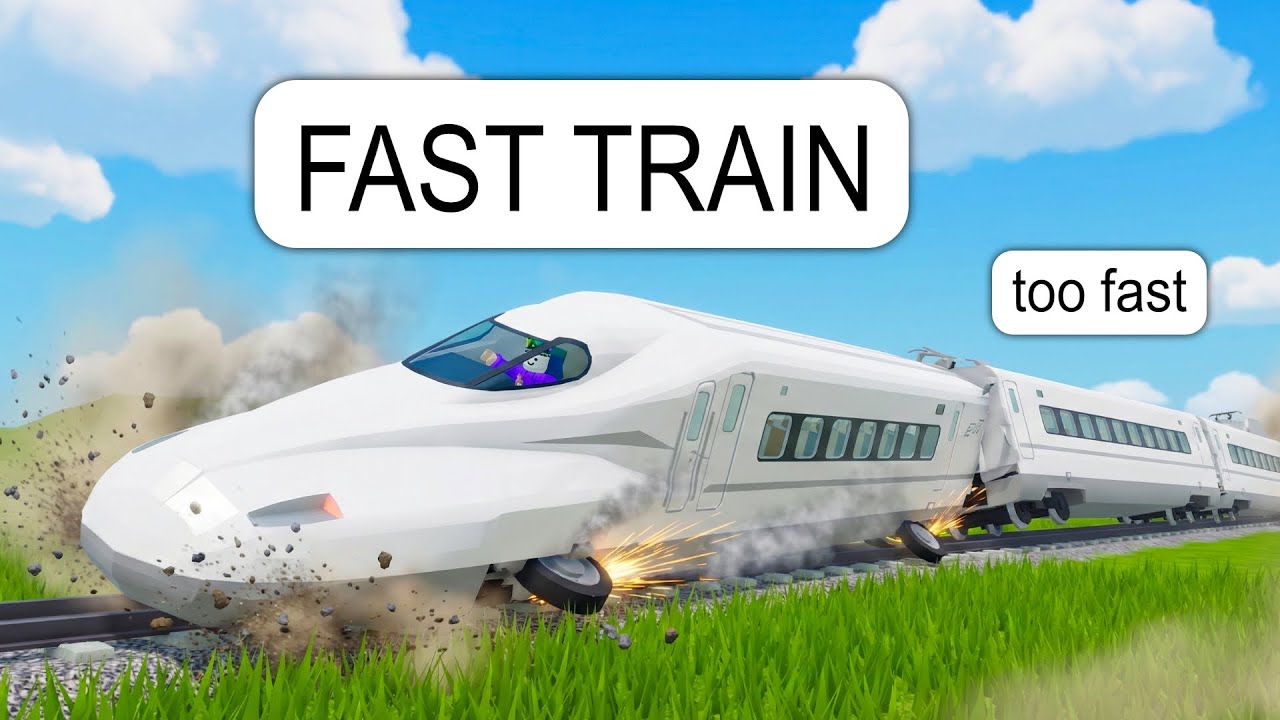 I Drive a Bullet Train at HIGH SPEED BUT It Derails Roblox